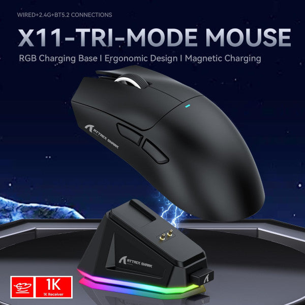 ATTACK SHARK X11 (Black) ATTACK SHARK X11 (Black)